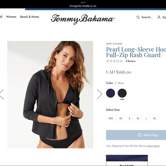 Tommy Bahama Other - Tommy Bahama NWOT black full zip rashguard also works as light jacket size M